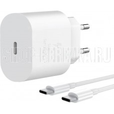 AKSBERRY (6900328420013) T25 25W PD + кабель Type-C, белый