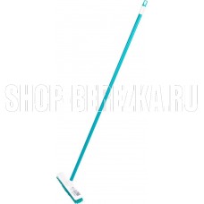 PALISAD HOME Щетка пластмассовая для чистки ковров, 27 cм, c черенком, 120 см, бирюзовая щетина, Home Palisad 935505