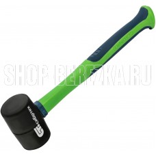 СИБРТЕХ Киянка резиновая, 225 г, черная резина, фибергласовая рукоятка 11163