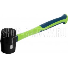 СИБРТЕХ Киянка резиновая, 450 г, черная резина, фибергласовая рукоятка 11164