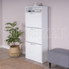 ГУД ЛАКК 2.02.10.440.1 СИРИУС тумба для обуви 60х143 белая RU (2 пак.)