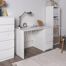 ГУД ЛАКК 2.03.06.090.1 КАСТОР стол письменный 3 ящика 116х65 RU белый (2 пак.)