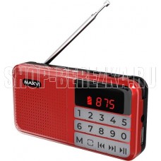 MAXVI Радио FM-приемник PR-02 red