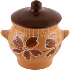 БОРИСОВСКАЯ КЕРАМИКА Горшок 0,65 л для жаркого Цветы (006692)