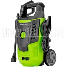 СИБРТЕХ Моечная машина высокого давления АМ-1800, 1800 Вт, 140 бар, 350 л/ч, колесная 58226