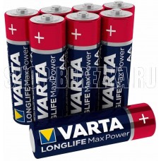 VARTA Батарея LongLife Max Power Alkaline LR6 BL5+3 AA (8шт) блистер