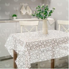 РЫЖИЙ КОТ Скатерть ПВХ Розы коллекция Ажур размер 110х132 см (106450)