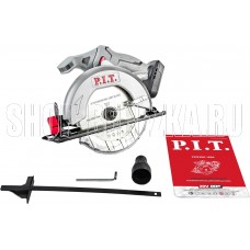 P.I.T. Пила циркулярная аккум. PKS20H-165A SOLO (20В, диск 165мм, пропил 52мм, 4300об/мин, накл.45°)