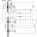 GR 123130- Смеситель д/ванны с 2-мя рукоятками с изливом F-35см. перекл.душа