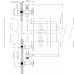 GR 123030 Смеситель д/ванны с 2-мя рукоятками с изливом S-30см. перекл.душа