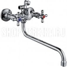 GOTA ROCIO 095711-GOTA Barcelona Смеситель д/ванны с 2-мя рукоятками с изливом S-30см. перекл.душа