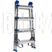 СИБРТЕХ Стремянка двухсторонняя 4 ступени, сталь профиль, стальные ступени, 97984