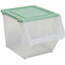 VIOLET Контейнер для овощей 14,5л (прозрачный/нефрит) 461446