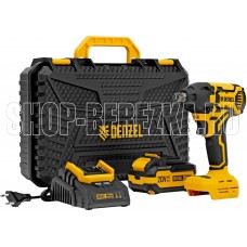 DENZEL Гайковерт ударный аккумуляторный бесщет. CIWH-BL-20-350, Li-Ion, 20 В//