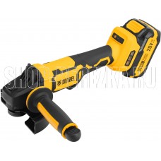 DENZEL Машина шлифовальная угловая аккумуляторная бесщет. AGH-BL-20-125, Li-Ion, 20 В//