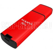 MAXVI MP2 16GB red, монолит с колпачком, ABS пластик + металл, USB 2.0