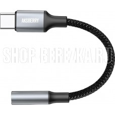 AKSBERRY (6900318450013) J1 Type-C Jack 3.5 мм, чёрный