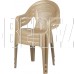 DECORONA DC628120047 DeVeranda садовое 540x535x785 мм, круглая сетчатая спинка, сливочный латте