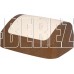 SPIN&CLEAN SC480311000 Wood для мусора 12л с крышкой-маятником, сливочный/бук