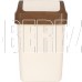 SPIN&CLEAN SC480311000 Wood для мусора 12л с крышкой-маятником, сливочный/бук