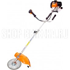 MAXPILER Триммер бензиновый MGT-43C (1,7 л.с, 43 см³, 2-т, 40-зуб диск, ремень, разъемная штанга)