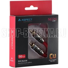 ASPECT RCA-NL2.05, Neon Line, коаксиал, OFC, 2 экрана, 2RCA-2RCA, 0.5м ASPECT RCA-NL2.05, Neon Line, коаксиал, OFC, 2 экрана, 2RCA-2RCA, 0.5м