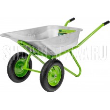 СИБРТЕХ Тачка садово-строительная 2-х колесная, грузоподъемность 230 кг, объем 110 л 689648