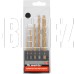 MATRIX Набор нитридтитановых сверл по металлу, 3-4-5-6-8 мм, HSS, 5 шт., пласт. кор. цил. хвост.//