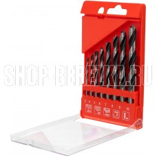 MATRIX Набор сверл по дереву,3-4-5-6-7-8-9-10 мм, 8шт., цилиндр. хвостовик, пластиковый кейс//
