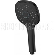 GOLDEN FOX S1189 Лейка д/душа 3-реж. d117 квадрат перекл.кнопкой ABS пластик черная блистер