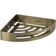 BRIMIX 5657-MG Полочка литая, угловая, одинарная, из нержавеющей стали, цвет МАТОВОЕ ЗОЛОТО