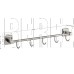 GFMARK 87206 Вешалка с пятью крючками прямая, из нержавеющей стали, с квадратным основанием, цвет САТИН