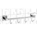 GFMARK 84205 Вешалка с четырьмя крючками прямая, на квадратном основании, цвет ХРОМ