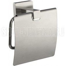 GFMARK 87003 Держатель туалетной бумаги с экраном, из нержавеющей стали, с квадратным основанием, цвет САТИН