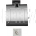 GFMARK 84003 Держатель туалетной бумаги с экраном, на квадратном основании, цвет ХРОМ