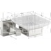 GFMARK 87004 Мыльница стеклянная матовая, с креплением к стене из нержавеющей стали, с квадратным основанием, цвет САТИН