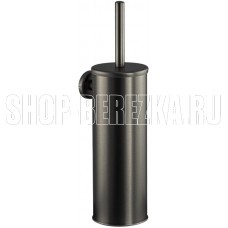 САНАКС 31405 Ёрш для унитаза круглый, настенный, из нержавеющей стали, цвет ГРАФИТ