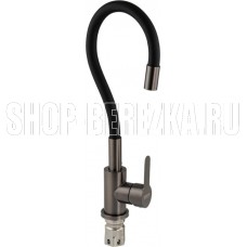 BRIMIX - , гибкий ЧЁРНЫЙ излив, из нержавеющей стали марки SUS 304, цвет корпуса ГРАФИТ. 9321