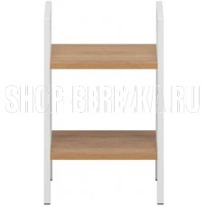 LESET Стеллаж Стилвуд 12 узкий, 2 полки (Белый/Дуб крафт золотой)