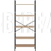 LESET Стеллаж Стилвуд 25 широкий, 5 полок (Черный/Дуб крафт золотой)