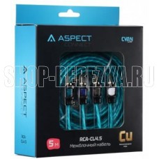 ASPECT RCA-CL4.5, Cyan Line, витая пара, OFC, 1 экран, 4RCA-4RCA, 5м ASPECT RCA-CL4.5, Cyan Line, витая пара, OFC, 1 экран, 4RCA-4RCA, 5м