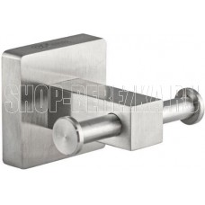 GFMARK 87114 крючок двойной, из нержавеющей стали, с квадратным основаниемцвет САТИН