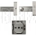 GFMARK 87114 крючок двойной, из нержавеющей стали, с квадратным основаниемцвет САТИН