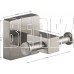 GFMARK 87114 крючок двойной, из нержавеющей стали, с квадратным основаниемцвет САТИН