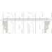 САНАКС - 600х250мм ЛДСП, с металлическими кронштейнами 