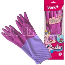 YORK резиновые с удлинённой манжетой ароматизированные Рози (S) 092660