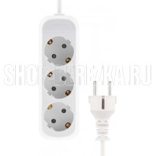 CADENA 3 гн MID 1,5м сз ПВС 3*1 10А белый