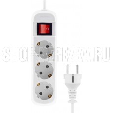 CADENA 3 гн MID 5м сз ПВС 3*0,75 6А белый с кнопкой
