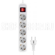 CADENA 5 гн MID 1,5м сз ПВС 3*1 10А белый с кнопкой