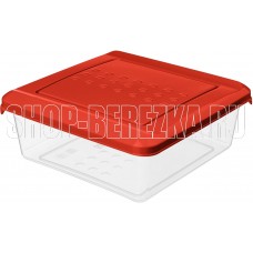 HOMVER Асти для продуктов квадратный 0,5л (красный) 221100306/04